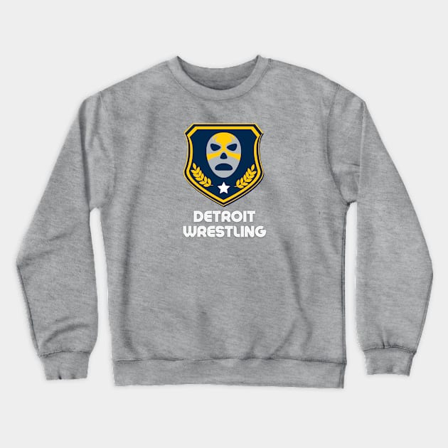 Detroit Wrestling "Walmart Blue" Crewneck Sweatshirt by DDT Shirts